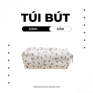Túi đựng bút vải canvas họa tiết hoa nhí phong cách Hàn Quốc dung tích lớn